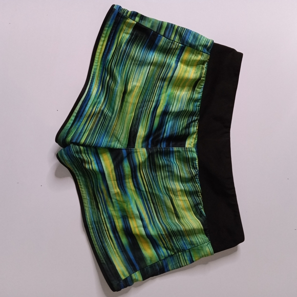 Adidas Dynamic Green and Blue Athletic Shorts - Picture 2 of 6